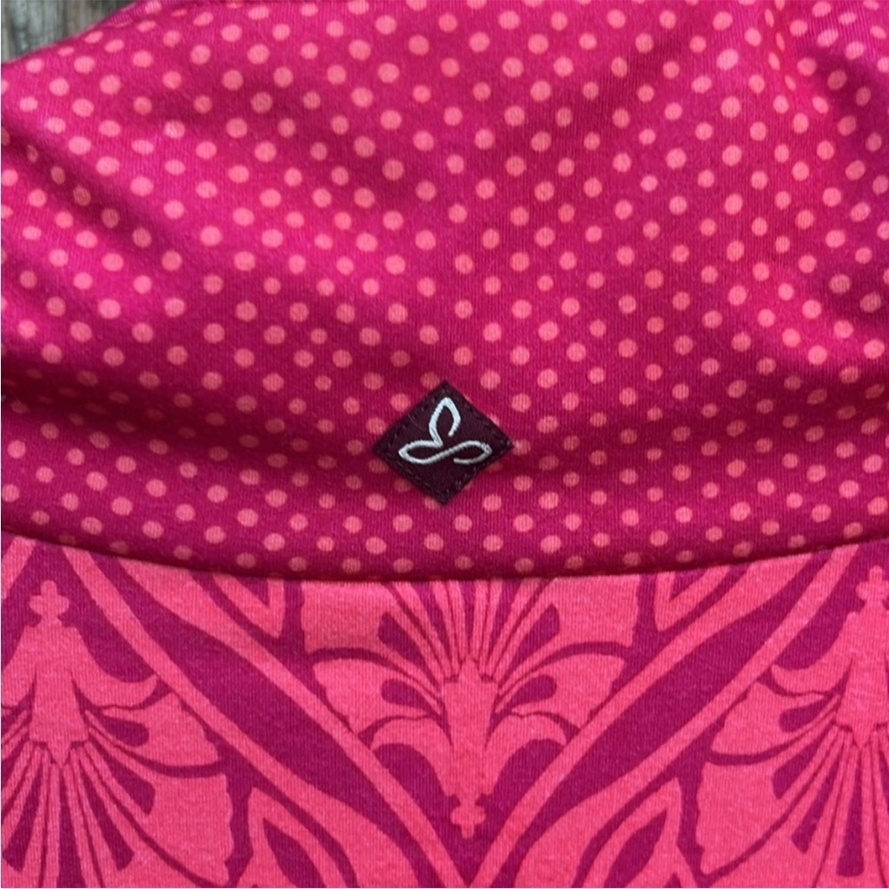 Prana Stretch Zip Neckline Multi Pattern Ruched L… - image 8